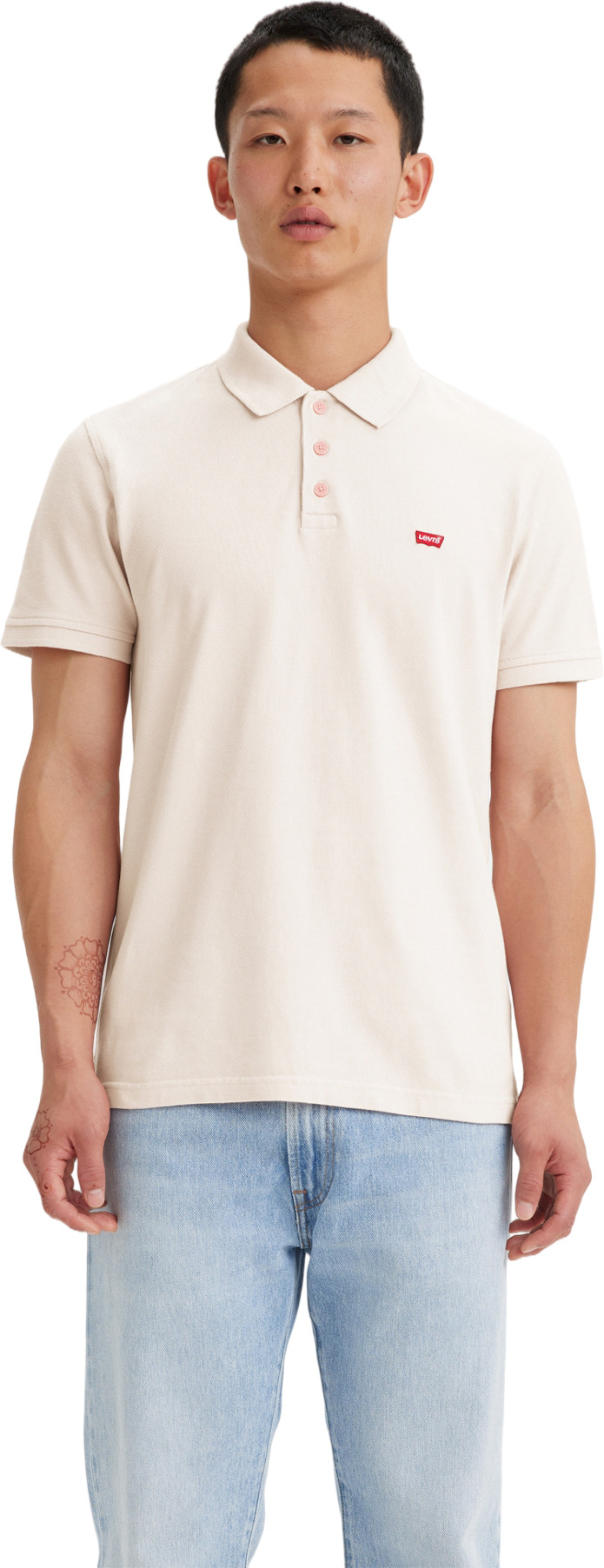 

Футболка мужская Levi's Men Housemark Polo розовая S, Розовый, Men Housemark Polo