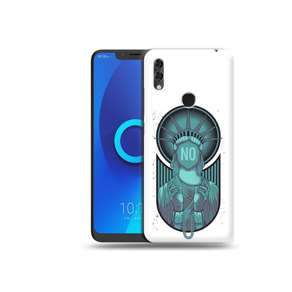

Чехол MyPads Tocco для Alcatel 5V статуя свободы зеленый, Прозрачный, Tocco