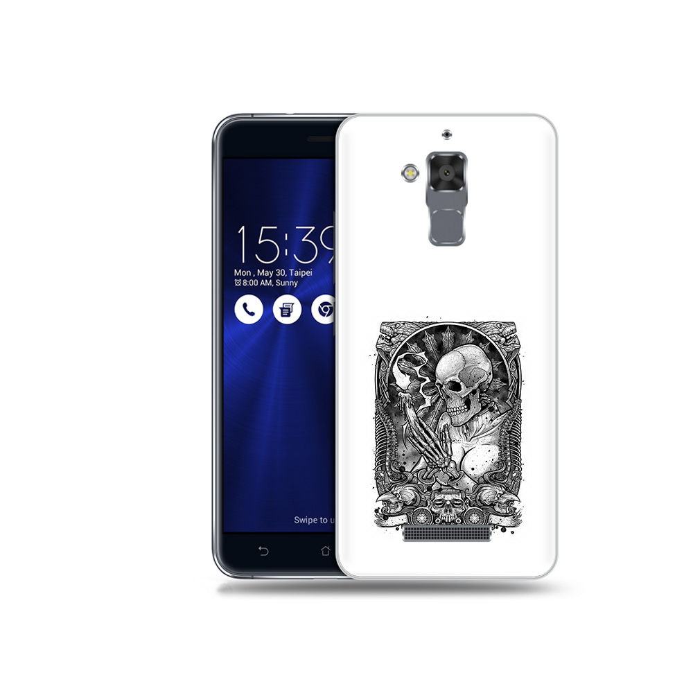 

Чехол MyPads Tocco для Asus ZenFone 3 Max (ZC520TL) девушка скелет, Прозрачный, Tocco