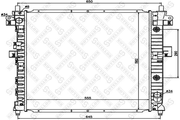 

Радиатор Системы Охлаждения Ssang Yong Kyron 2,0D 05-/Actyon 2.0D 05-06 Stellox 1026287Sx