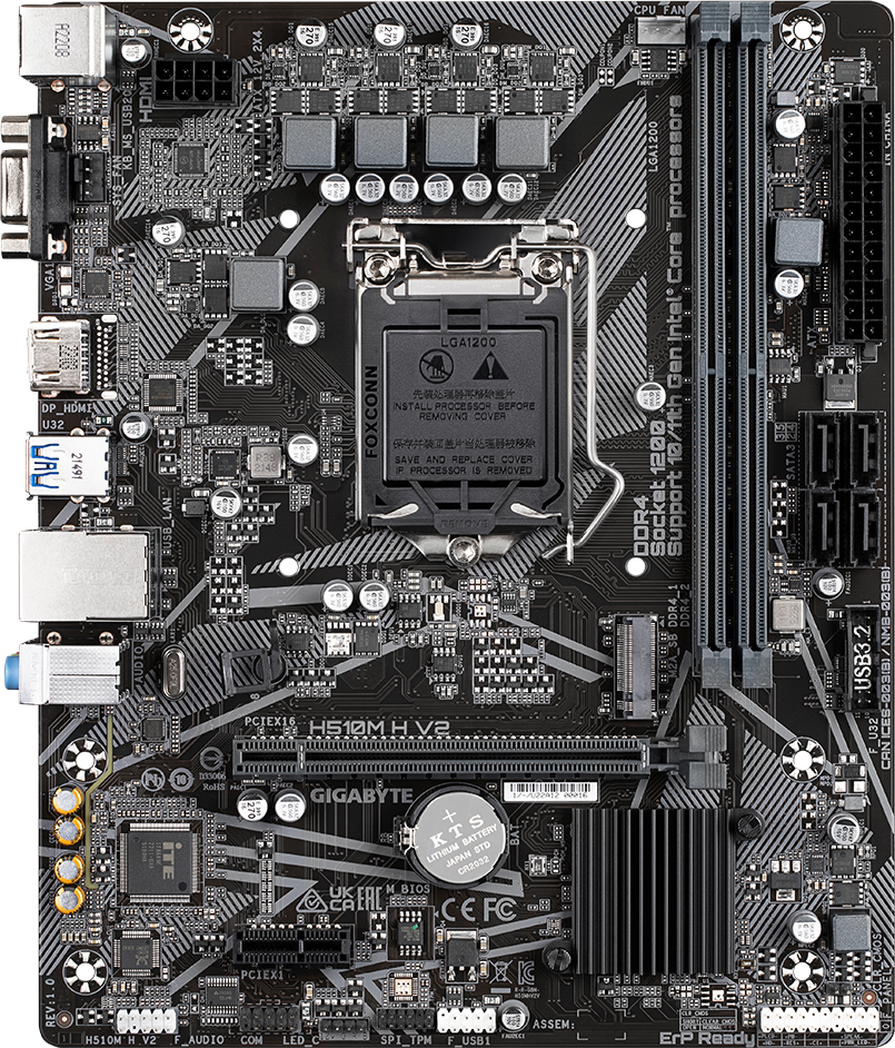 

Материнская плата GIGABYTE H510M H V2, H510M H V2