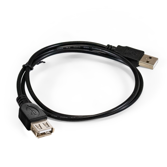 

Удлинитель ExeGate USB - USB вилка-розетка 0.5м (EX294740RUS) черный