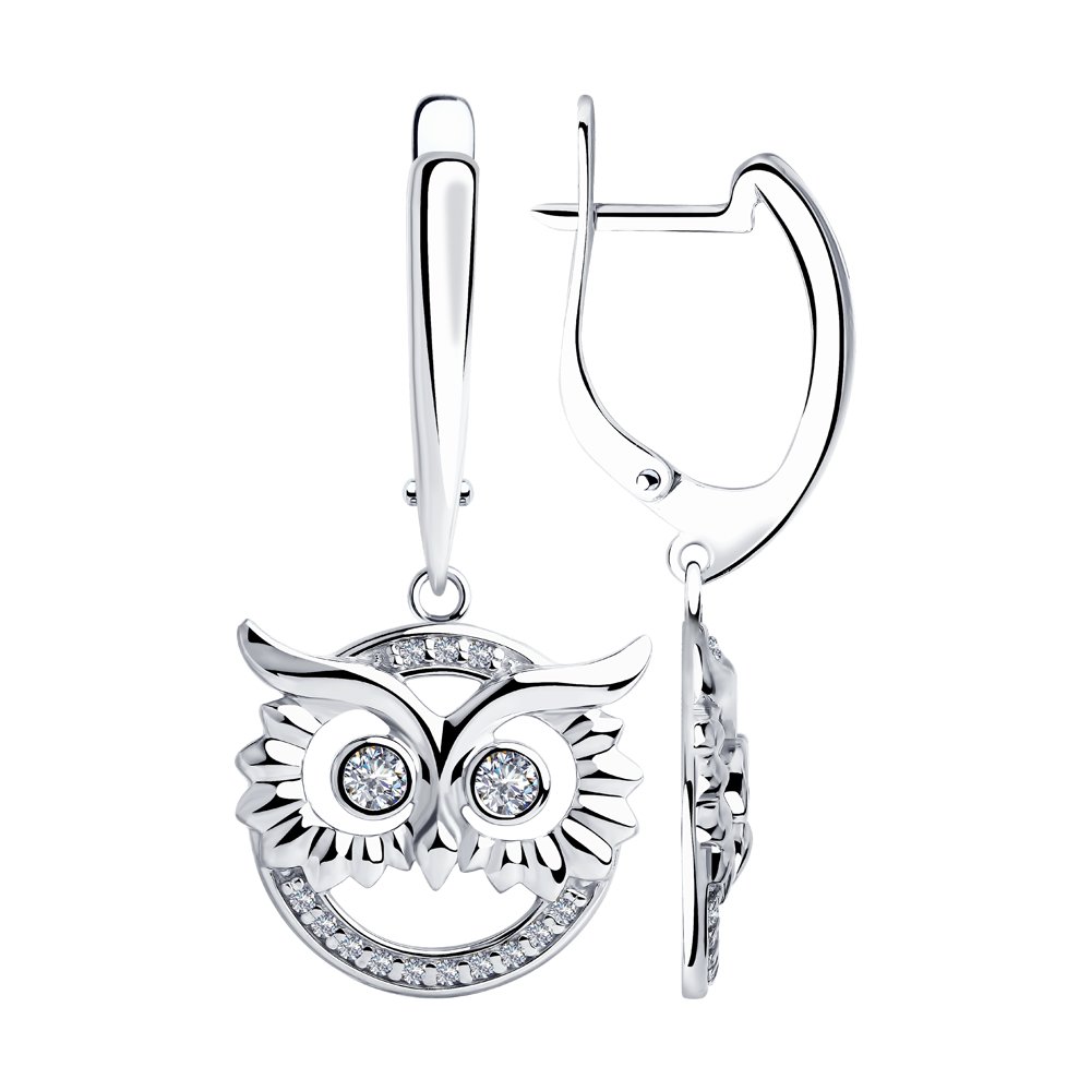 

Серьги женские из серебра SOKOLOV 94023460, фианит, 94023460