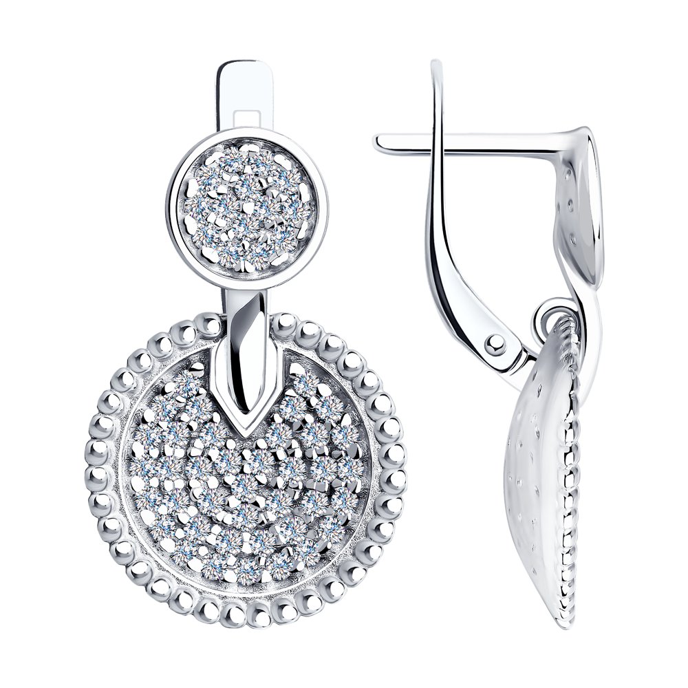 

Серьги женские из серебра SOKOLOV 94023866, фианит