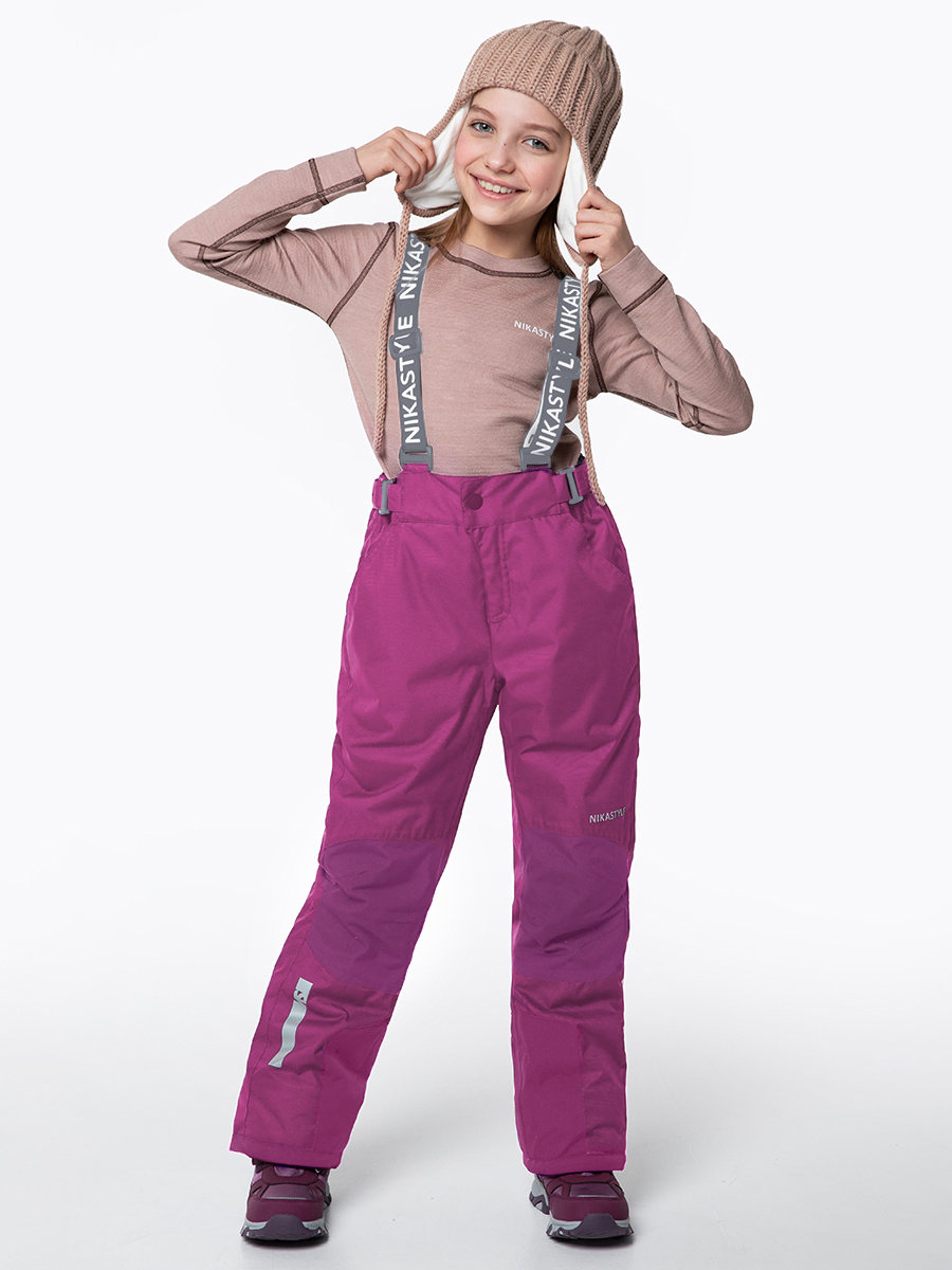 

Брюки детские NIKASTYLE 2з4624, брусника, 140, Фиолетовый, 2з4624