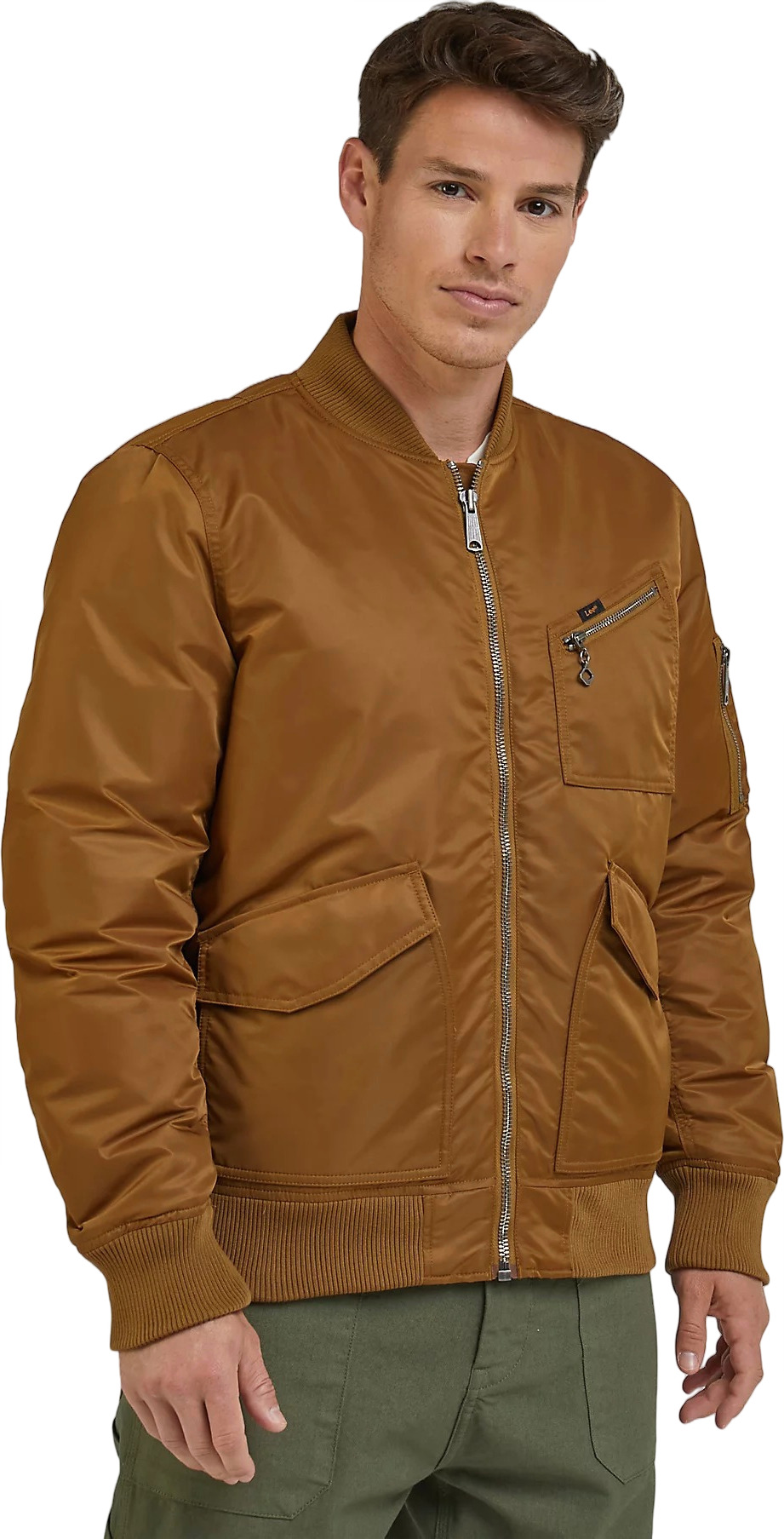 Бомбер мужской Lee Men Bomber Jacket коричневый 2XL