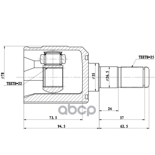 Шрус Zikmar арт. Z87801R