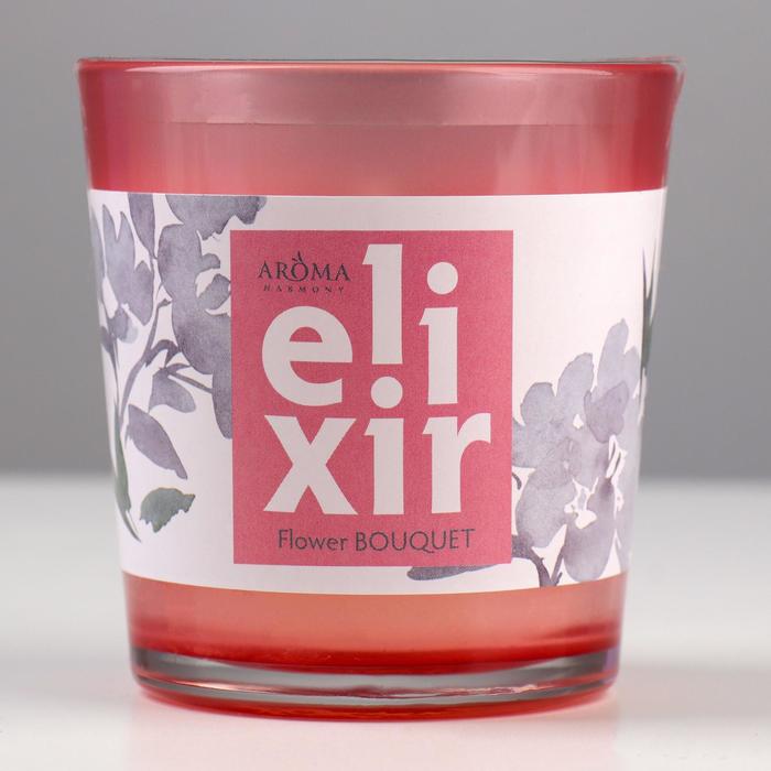 фото Свеча ароматическая в стакане elixir flower bouquet, 140 гр. nobrand