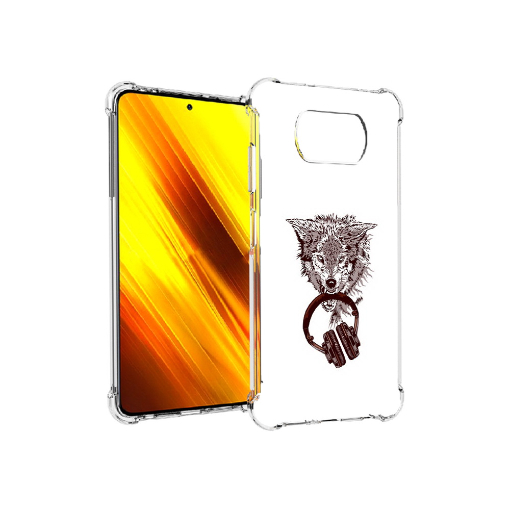 

Чехол MyPads Tocco для Xiaomi Poco X3 дикий волк (PT154881.262.325), Прозрачный, Tocco