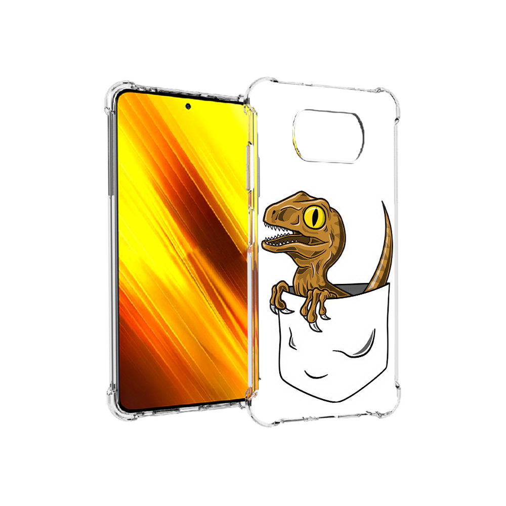 

Чехол MyPads Tocco для Xiaomi Poco X3 динозавр в кармане (PT154881.262.327), Прозрачный, Tocco