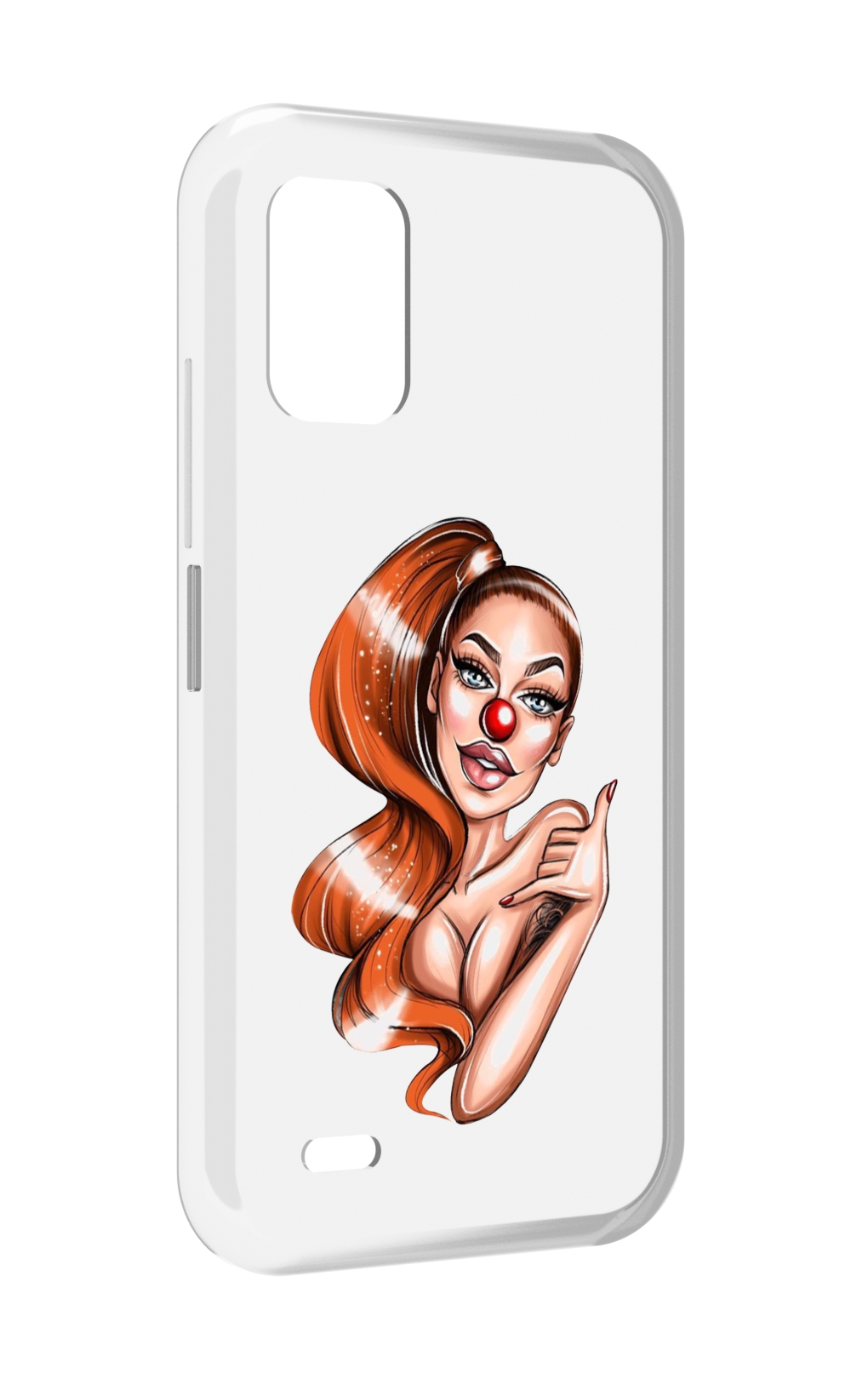 

Чехол MyPads девушка-клоун для UMIDIGI Bison GT2 / GT2 Pro, Прозрачный, Tocco