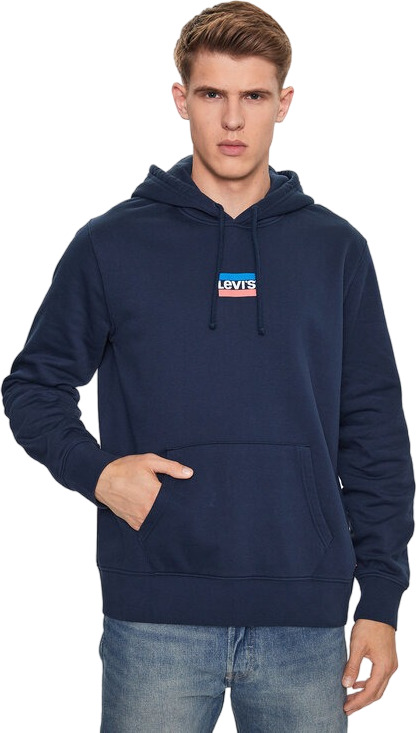 Худи мужское Levis Men Standard Graphic Hoodie синее XL