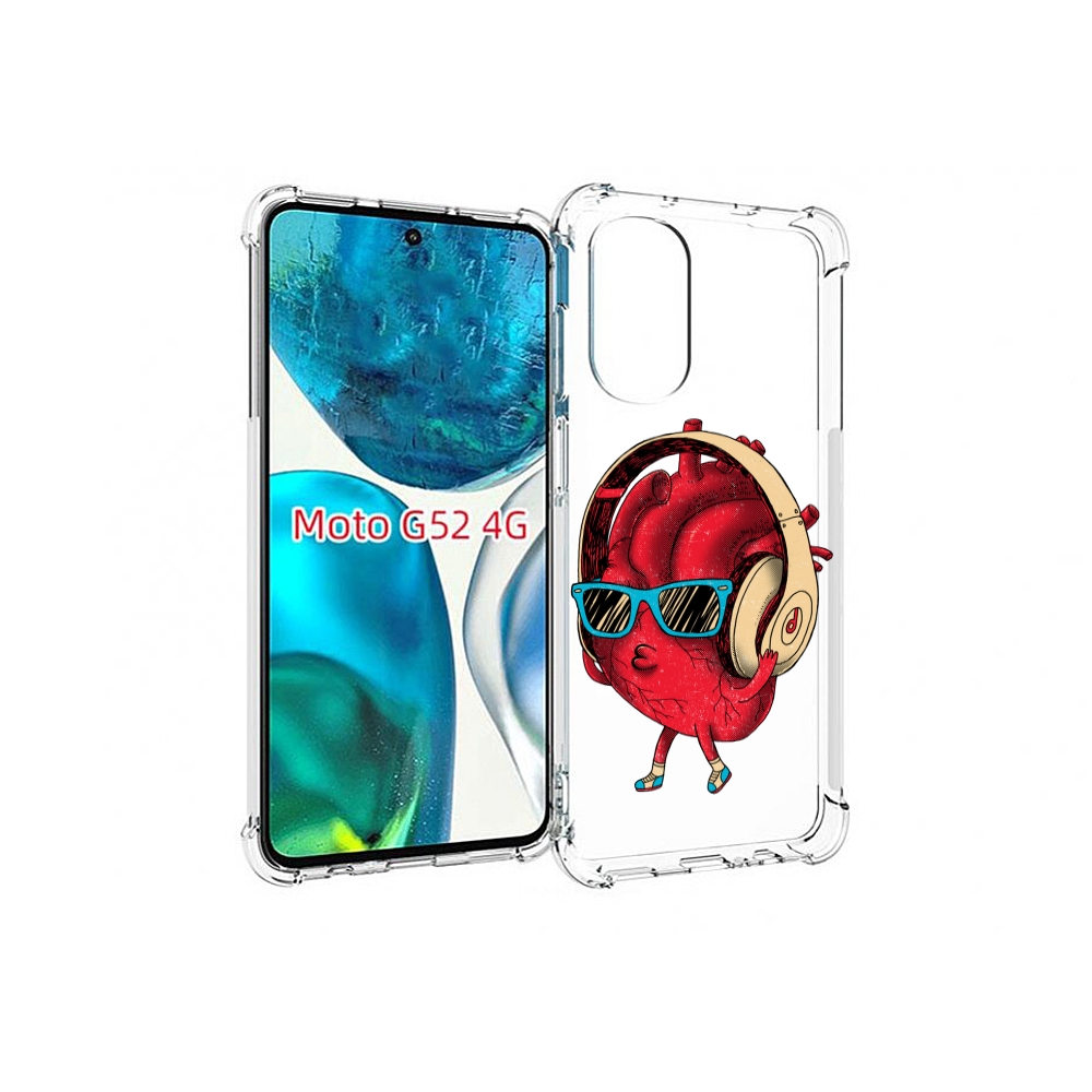 

Чехол MyPads слушай сердце для Motorola Moto G82 / Moto G52, Прозрачный, Tocco