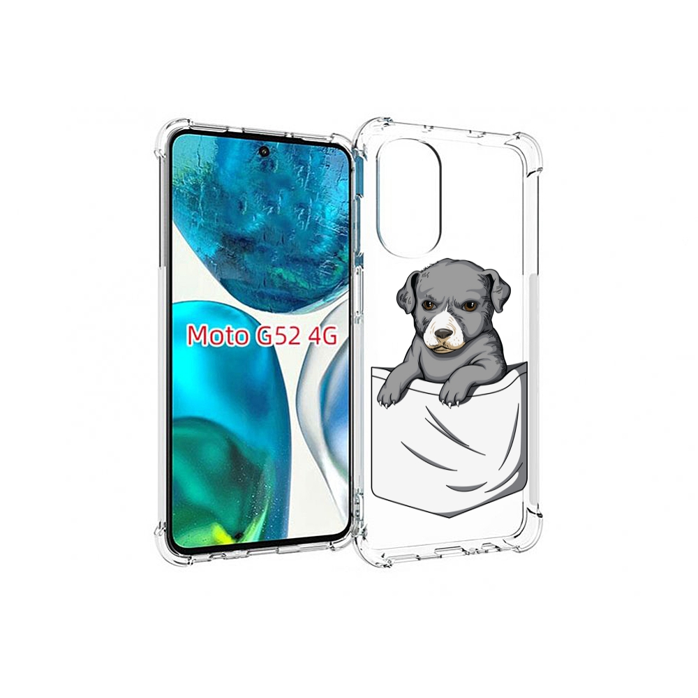 

Чехол MyPads собачка в кармане для Motorola Moto G82 / Moto G52, Прозрачный, Tocco