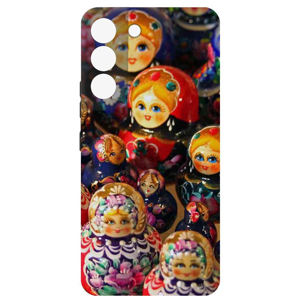 

Чехол-накладка Krutoff Soft Case Матрешка для Samsung Galaxy S22, Черный