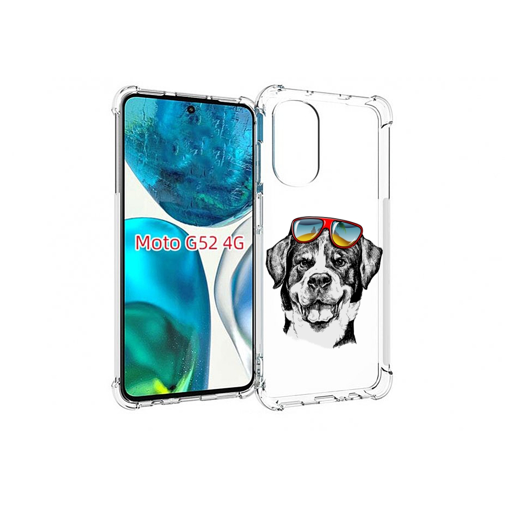 

Чехол MyPads счастливая собака для Motorola Moto G82 / Moto G52, Прозрачный, Tocco
