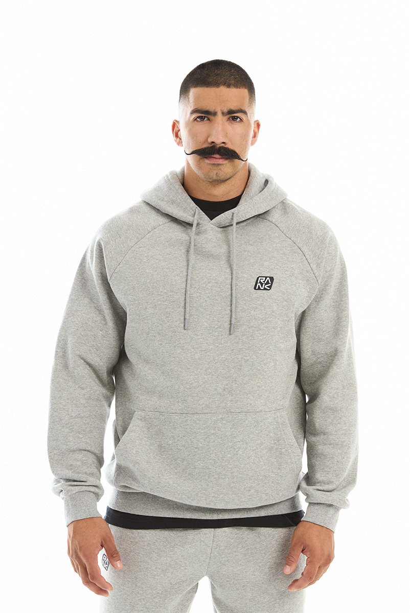 Худи мужское RANK Competitor Fleece Hoodie серое XS