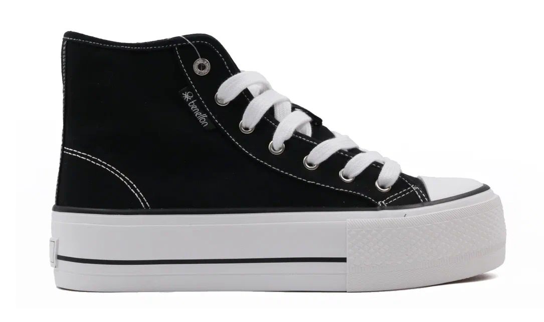 

Кеды женские United Colors of Benetton BTW310300 черные 38 EU, Черный, Lighigh Cvs