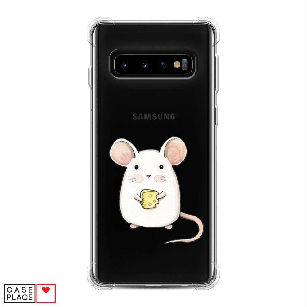 фото Противоударный силиконовый чехол "мышка" на samsung galaxy s10 awog