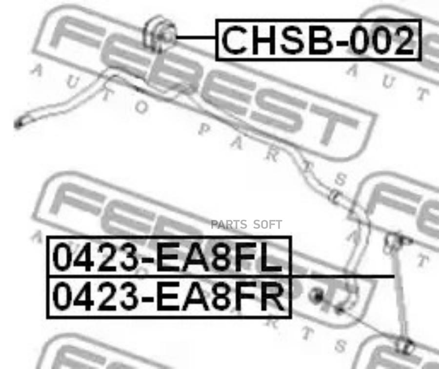 

FEBECT CHSB-002 Втулка переднего стабилизатора D18.2
