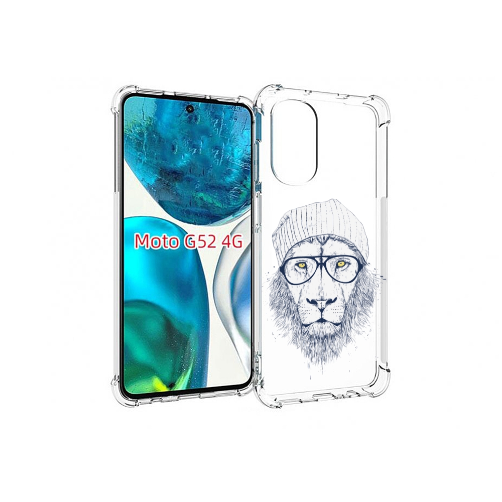 

Чехол MyPads хиппи лев для Motorola Moto G82 / Moto G52, Прозрачный, Tocco