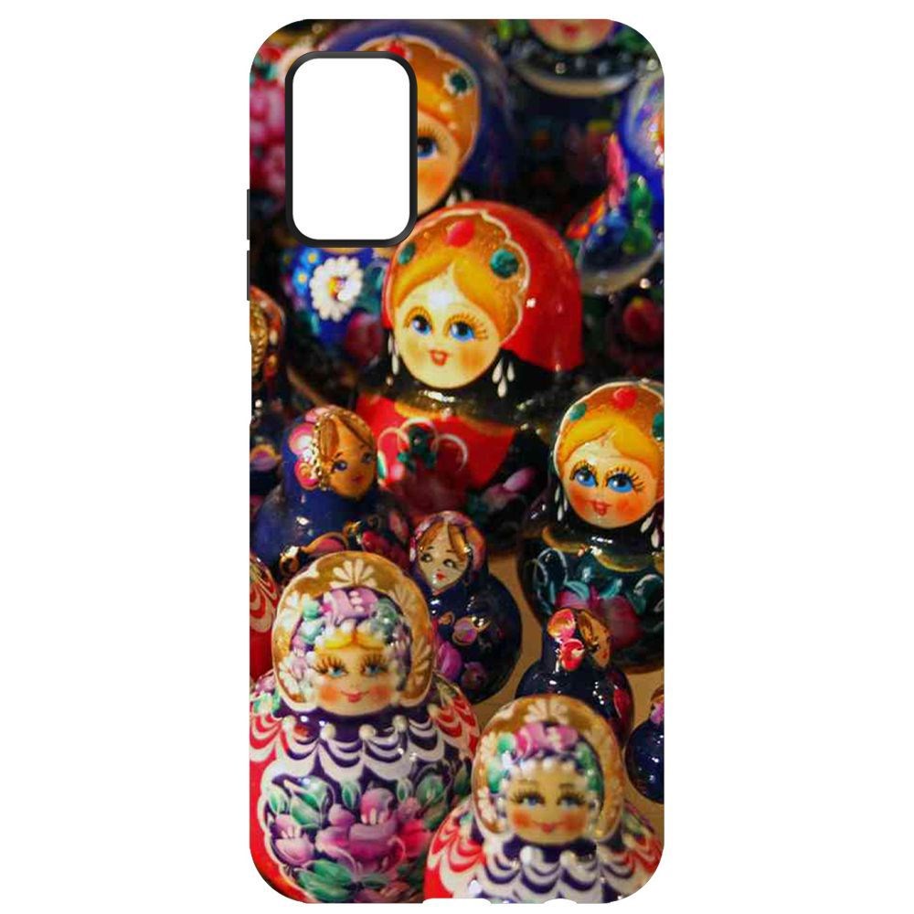 

Чехол-накладка Krutoff Soft Case Матрешка для Samsung Galaxy A03s (A037), Черный