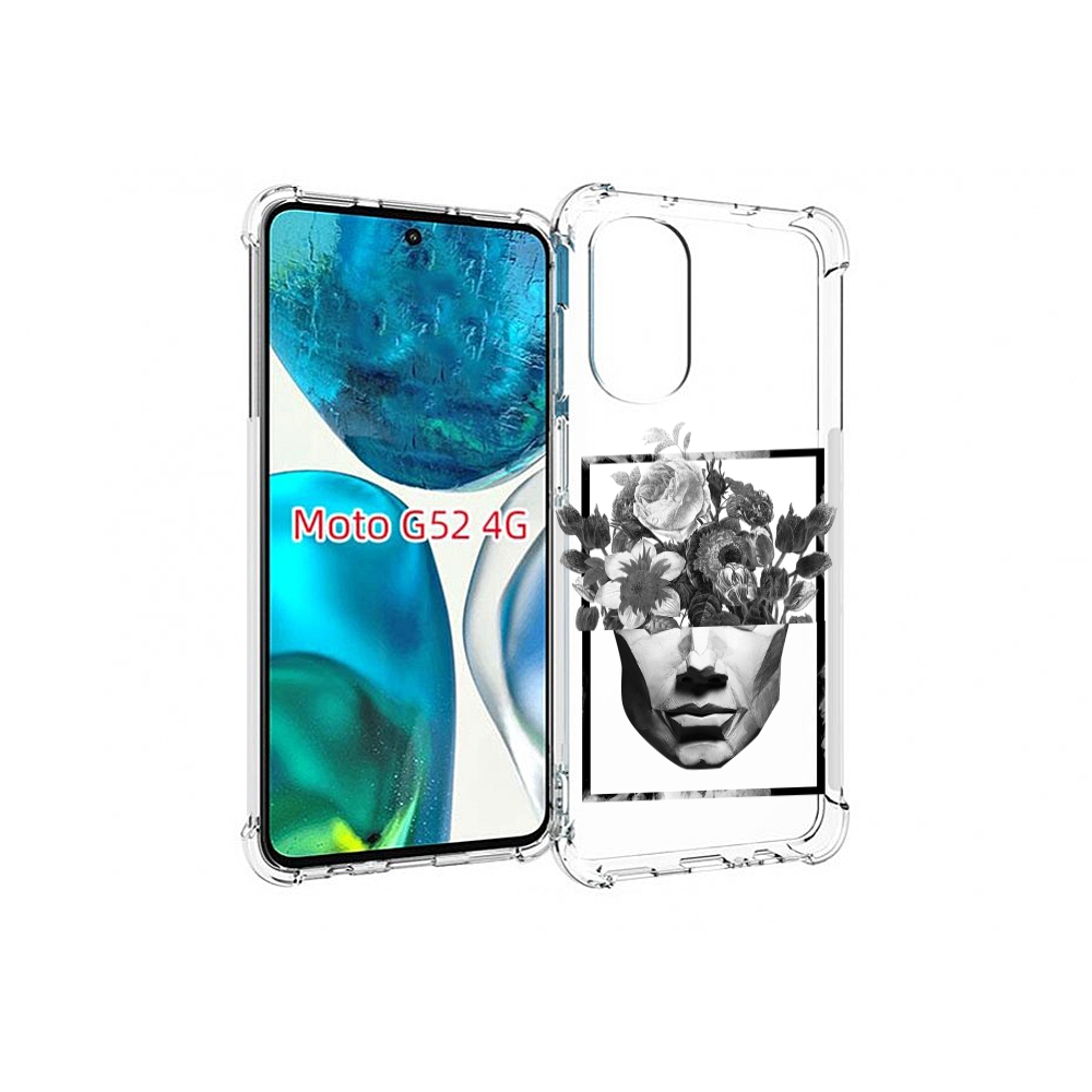 

Чехол MyPads черно белая ваза в абстракции для Motorola Moto G82 / Moto G52, Прозрачный, Tocco
