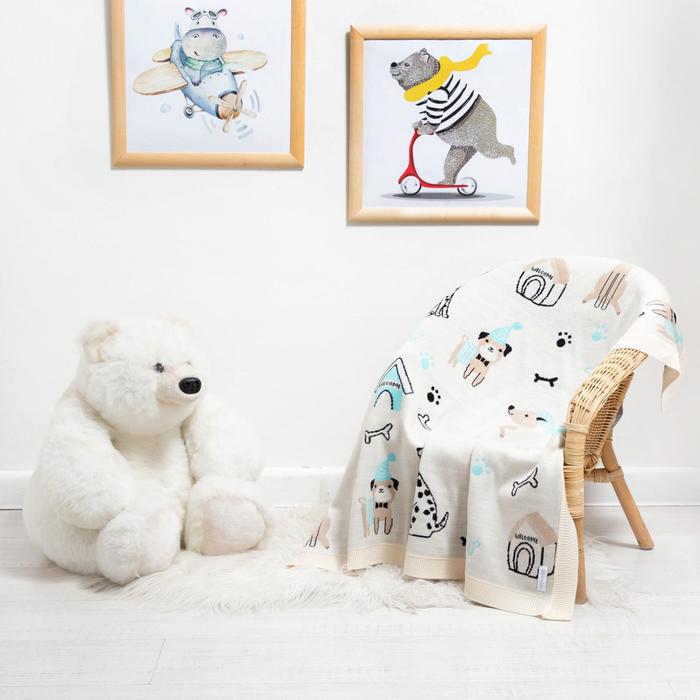 

Вязаный плед «Крошка Я» Happy dogs, 90х90 см