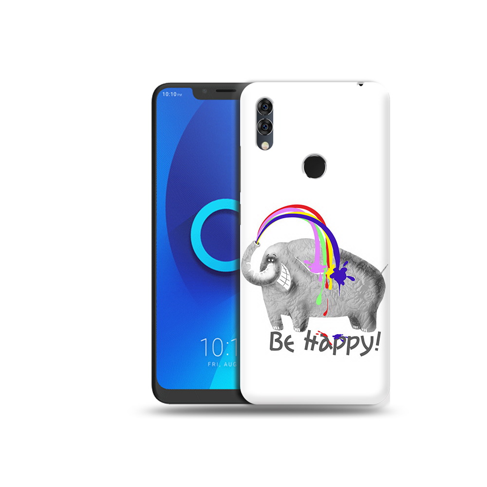 

Чехол MyPads Tocco для Alcatel 5V счастливый слон, Прозрачный, Tocco
