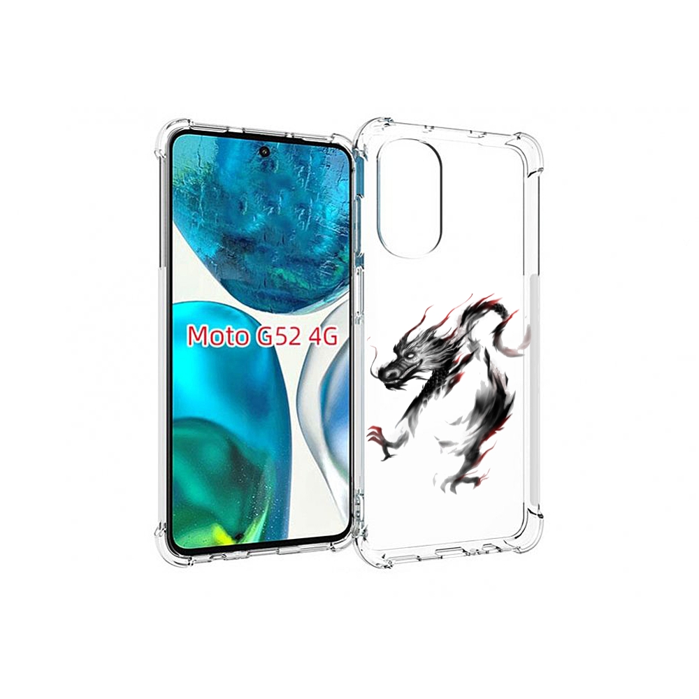

Чехол MyPads черный дракон для Motorola Moto G82 / Moto G52, Прозрачный, Tocco