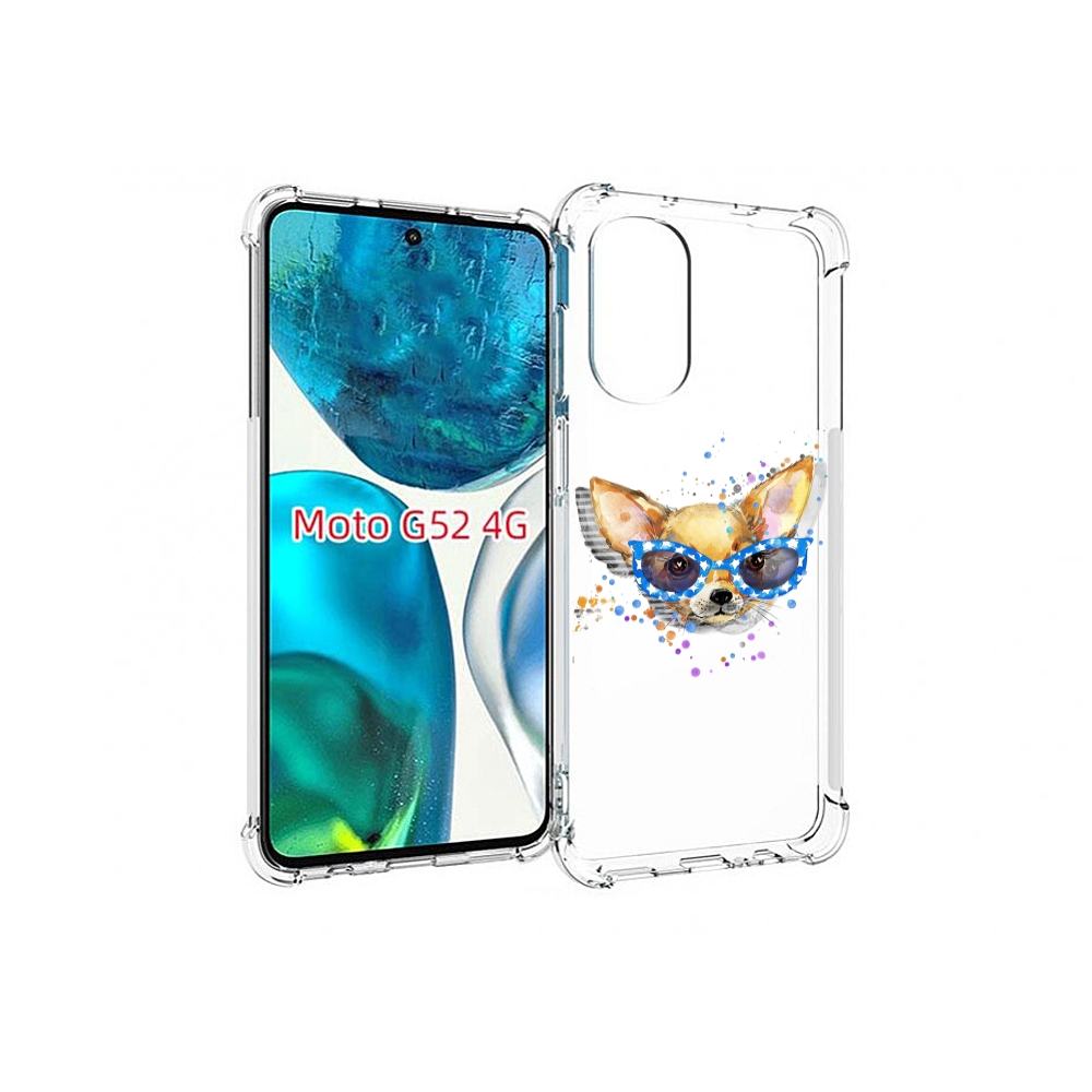 

Чехол MyPads чихуа-хуа в очках для Motorola Moto G82 / Moto G52, Прозрачный, Tocco
