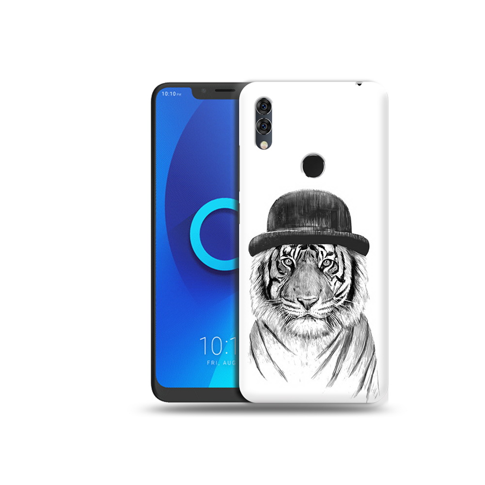 

Чехол MyPads Tocco для Alcatel 5V тигр британец, Прозрачный, Tocco