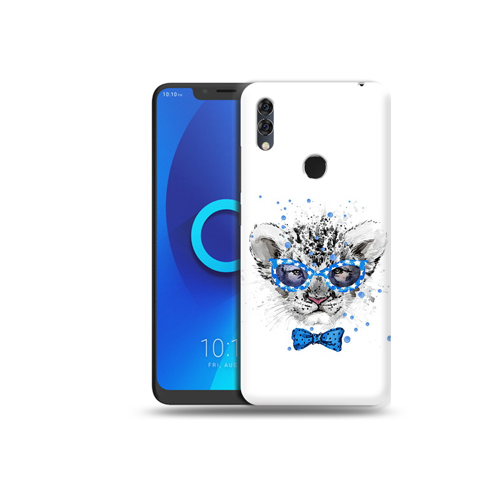 

Чехол MyPads Tocco для Alcatel 5V тигренок с бабочкой, Прозрачный, Tocco