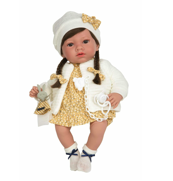 фото Кукла arias elegance aria мягкая, с виниловыми конечностями, 40 см, смеется, т22045