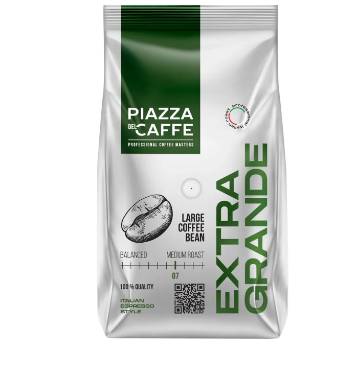 Кофе в зернах Piazza del Caffe Extra Grande, 800 г