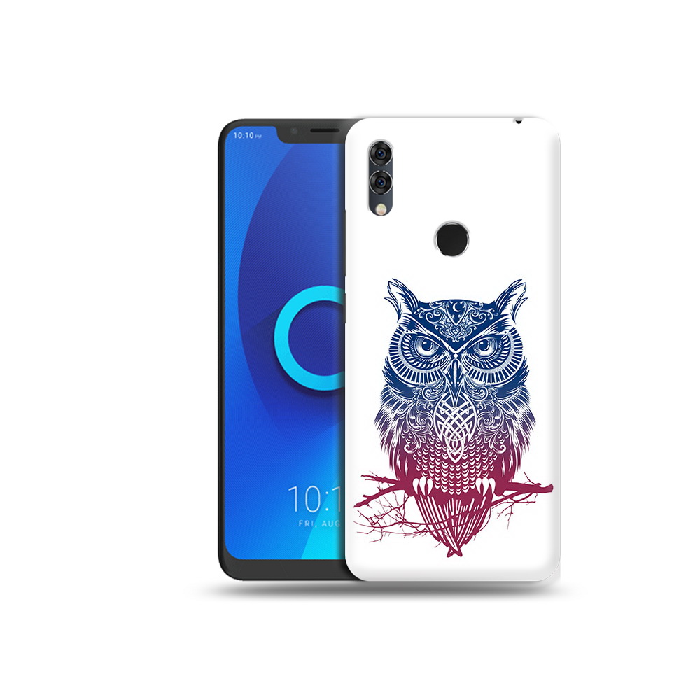 

Чехол MyPads Tocco для Alcatel 5V хиппи сова, Прозрачный, Tocco