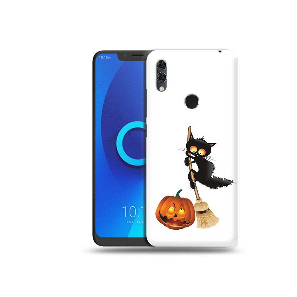 

Чехол MyPads Tocco для Alcatel 5V хэлуинский котик, Прозрачный, Tocco