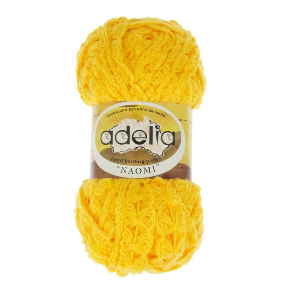

Пряжа Adelia Naomi акрил 5х100 г 24 м+/-15 м №18 желтый, Naomi