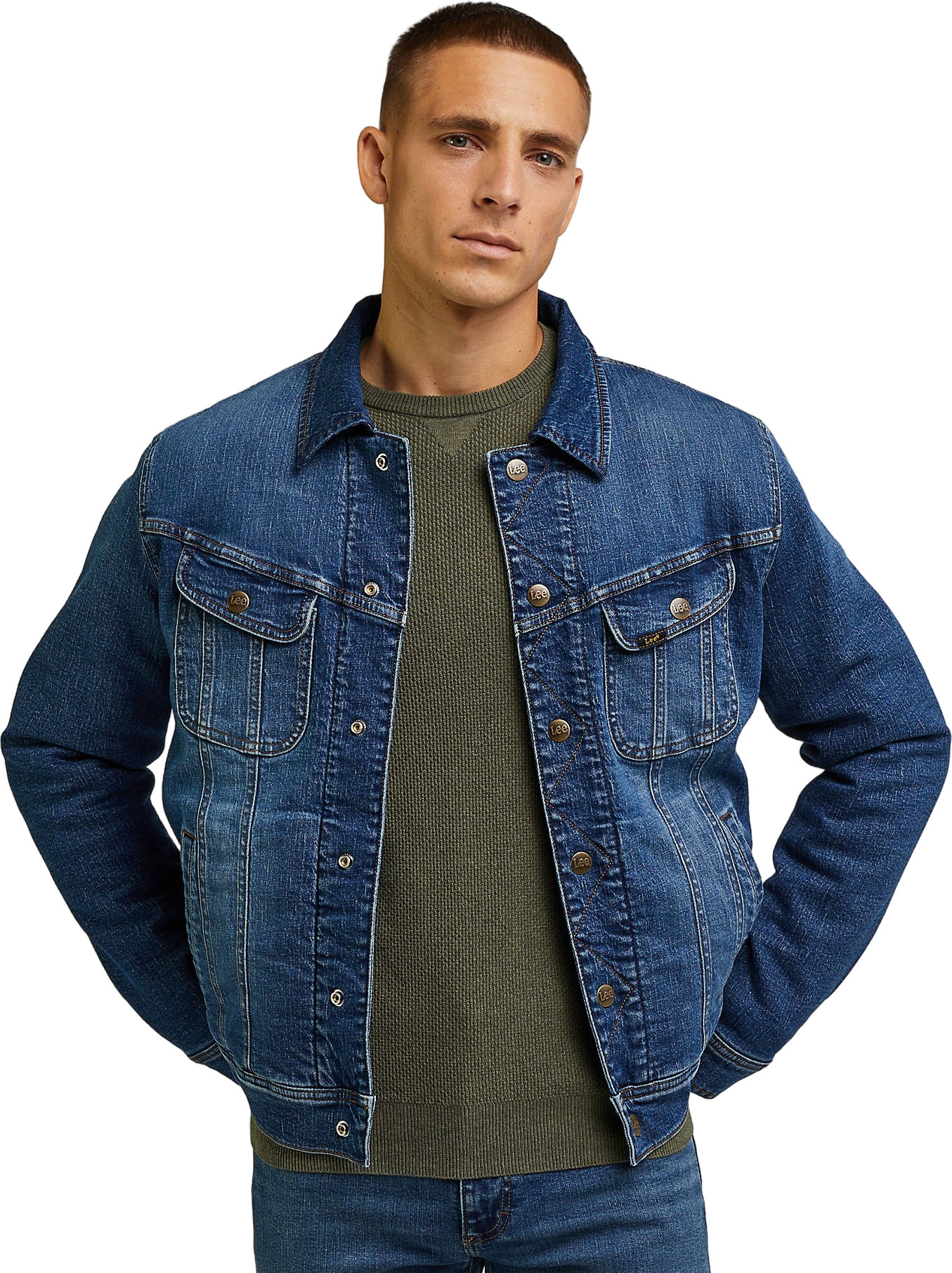 Джинсовая куртка мужская Lee Men Reversable Rider Jacket синяя M