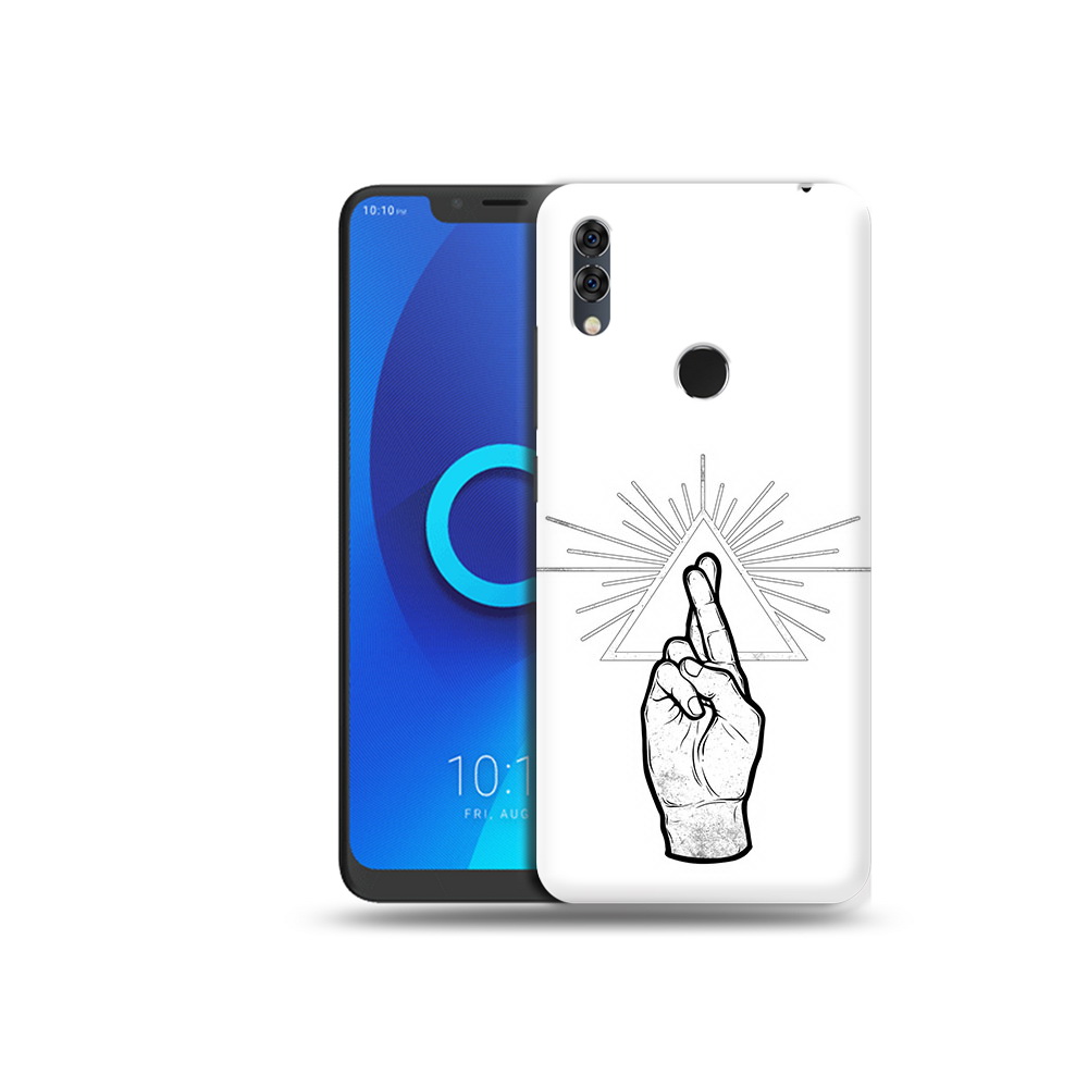 

Чехол MyPads Tocco для Alcatel 5V черно белая рука, Прозрачный, Tocco