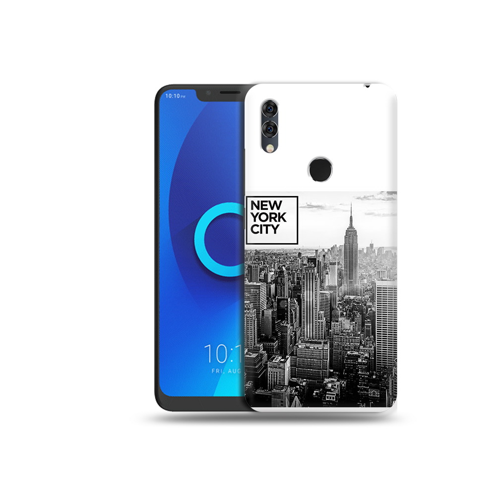 

Чехол MyPads Tocco для Alcatel 5V черно белый ньюерк, Прозрачный, Tocco