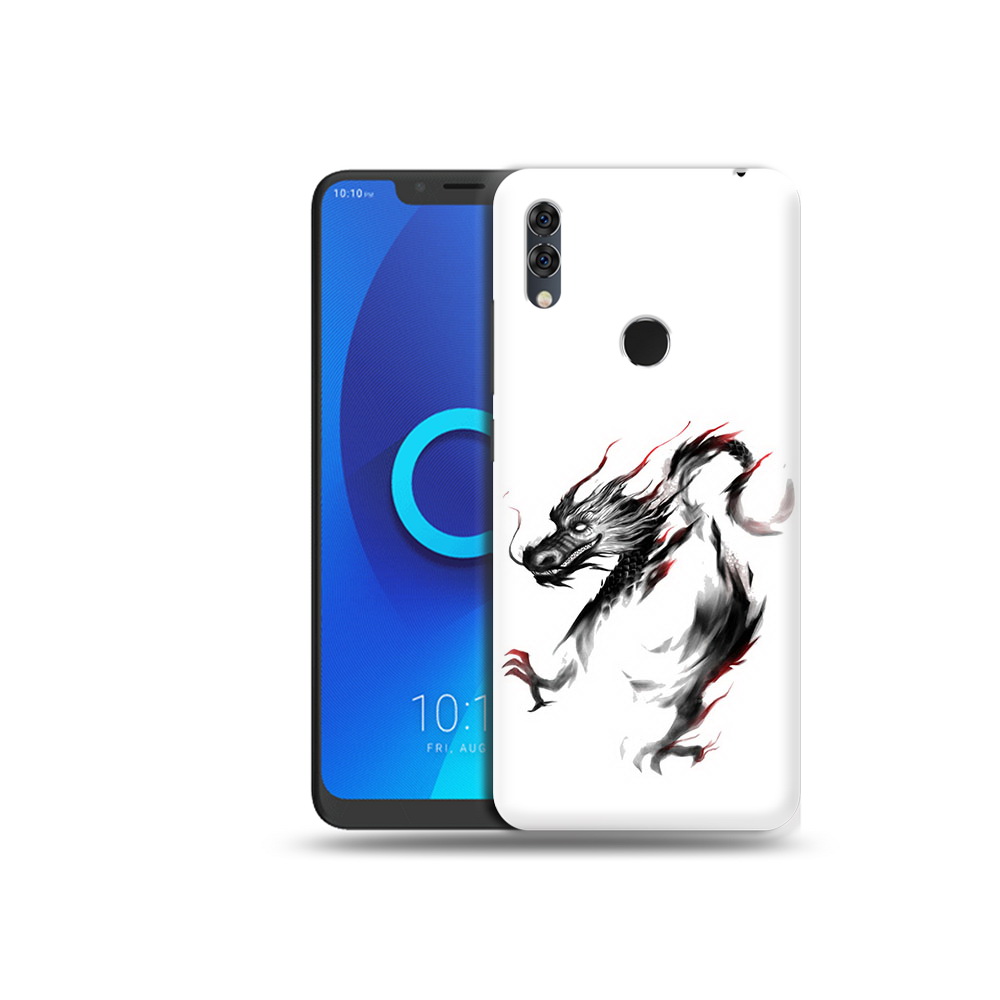 

Чехол MyPads Tocco для Alcatel 5V черный дракон, Прозрачный, Tocco