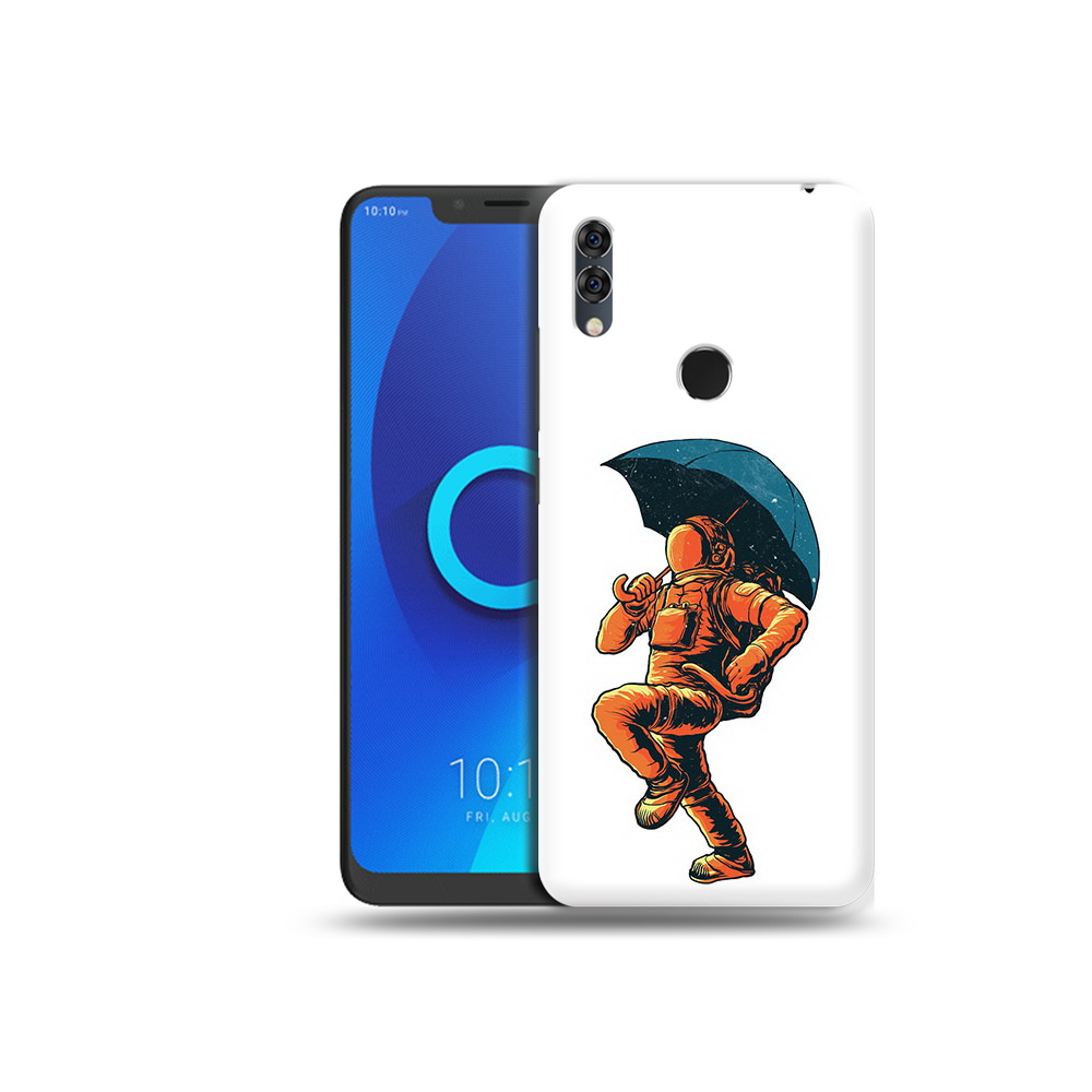 

Чехол MyPads Tocco для Alcatel 5V шагающий космонавт с зонтом, Прозрачный, Tocco