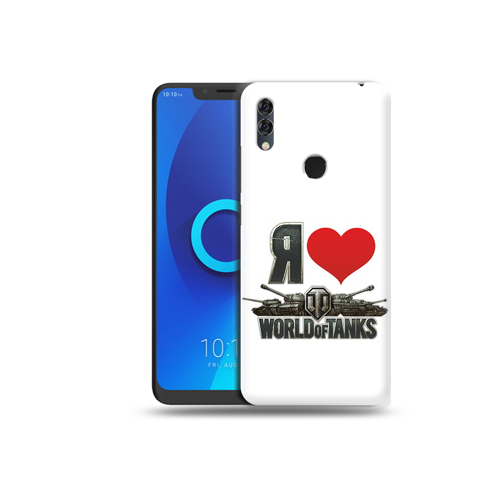 

Чехол MyPads Tocco для Alcatel 5V я люблю ворлд оф танк, Прозрачный, Tocco