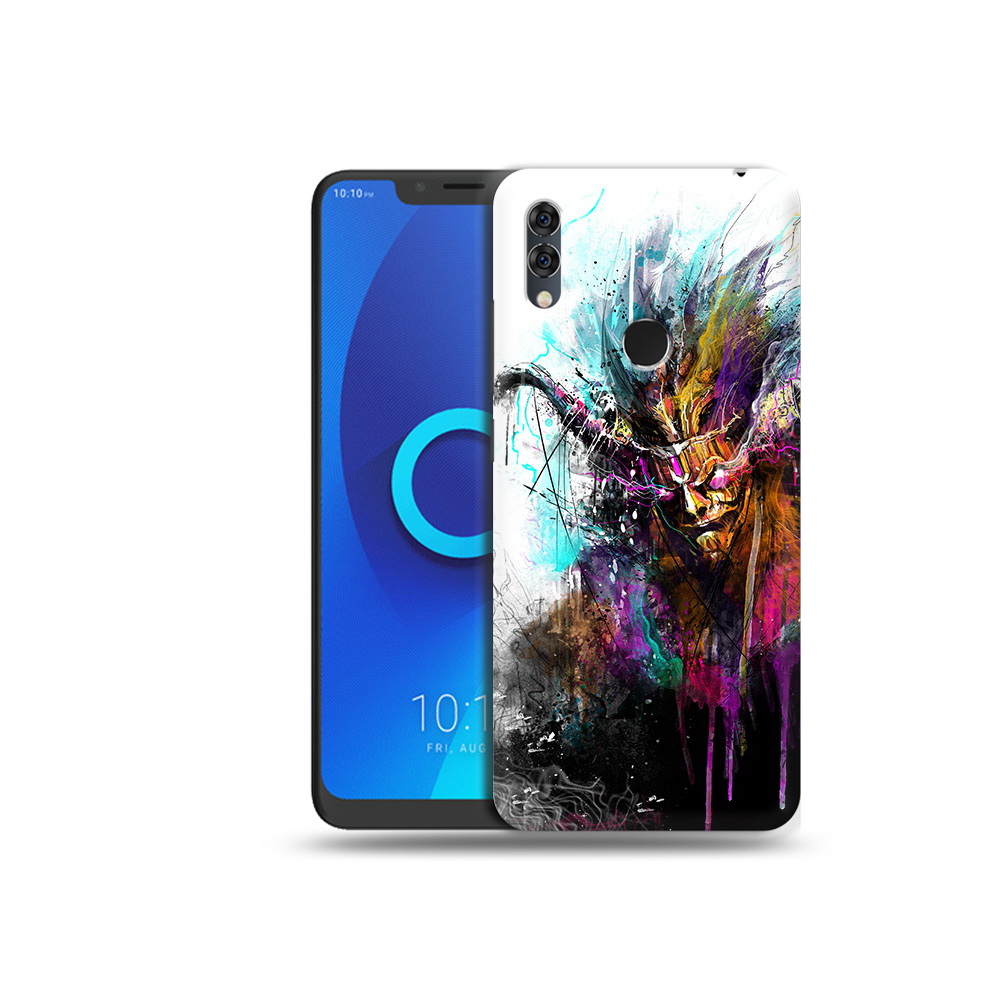 

Чехол MyPads Tocco для Alcatel 5V яркий дьявол, Прозрачный, Tocco