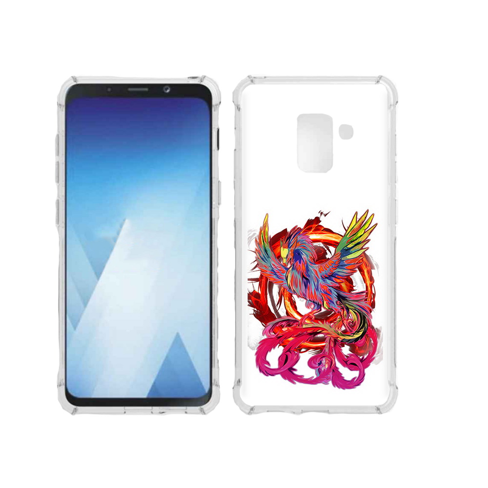 

Чехол MyPads Tocco для Samsung Galaxy A5 (2018) красочный феникс (PT95317.573.414), Прозрачный, Tocco