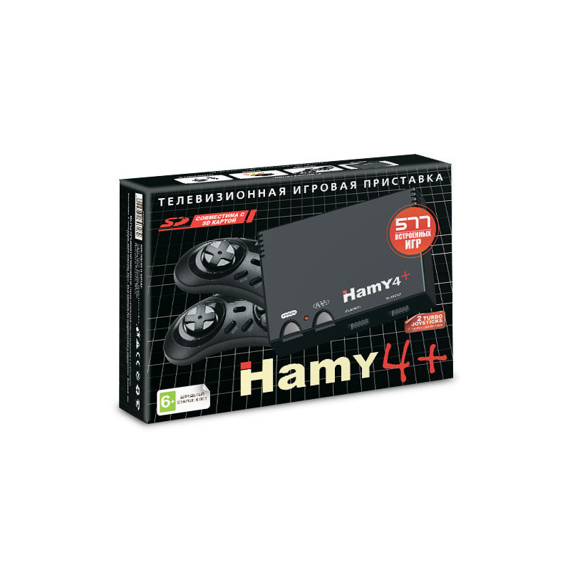 

Игровая приставка Hamy 4+ (чёрная) (577 встроенных игр), Черный, Hamy 4+