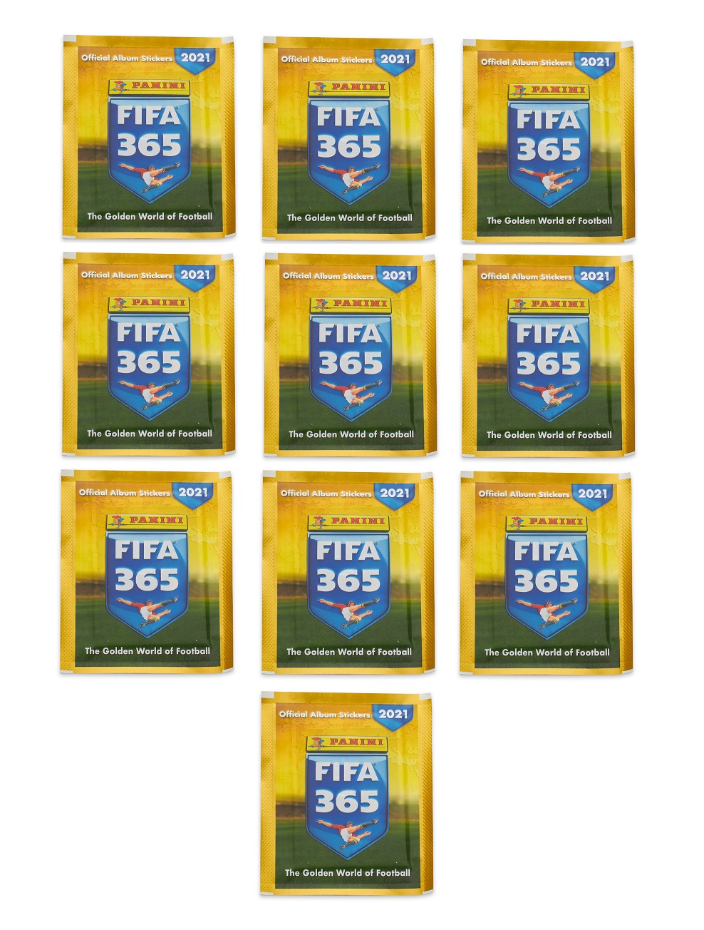 

10 пакетиков наклеек fifa 365-2021 от panini