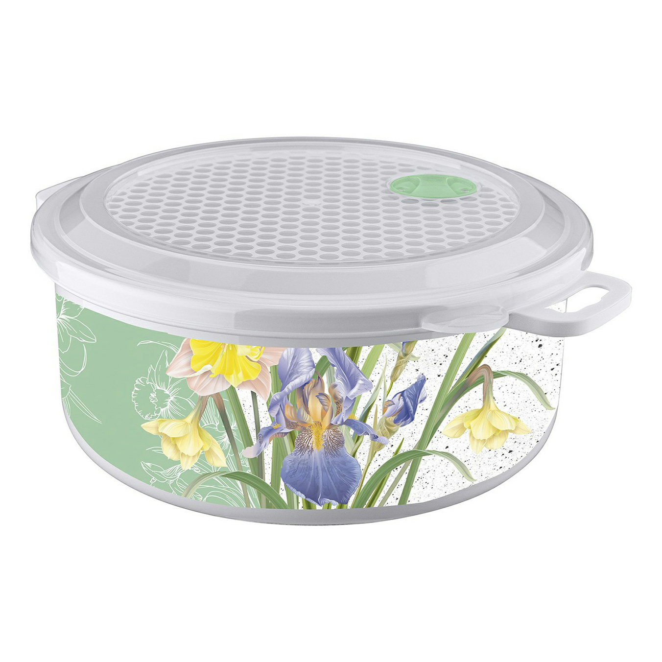 

Емкость для СВЧ Бытпласт с декором 3,1 л