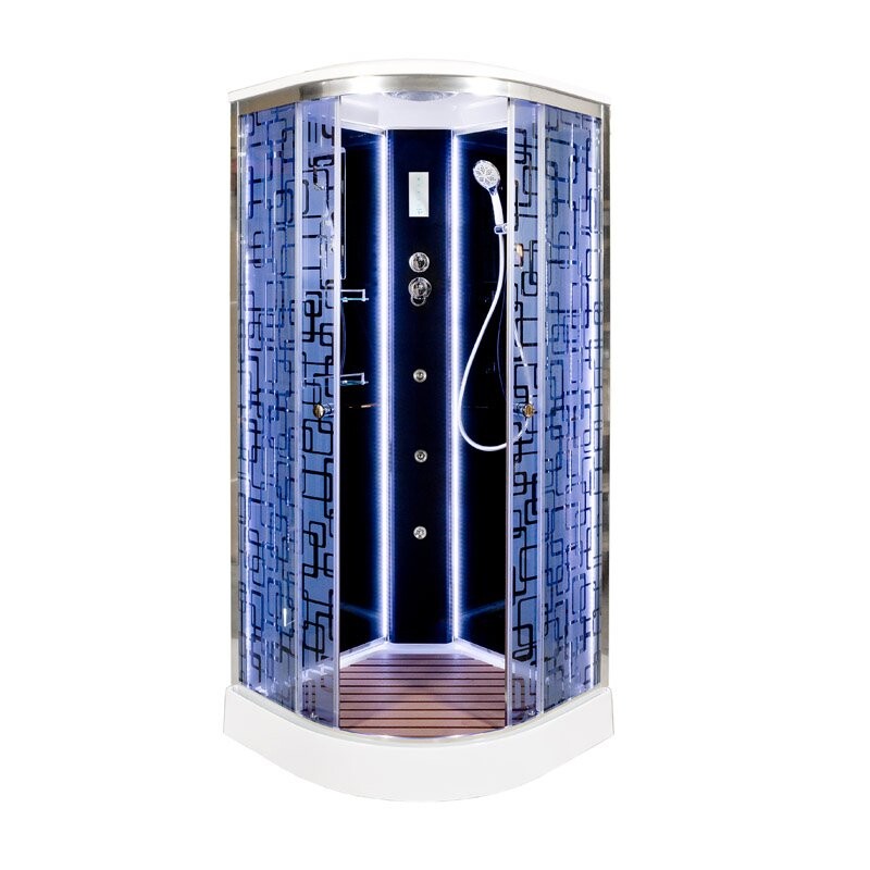 фото Душевая кабина deto bm1590led+gmblack